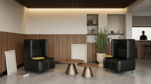 Pupa sofa ile bekleme alanı