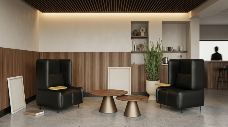 Pupa sofa ile bekleme alanı