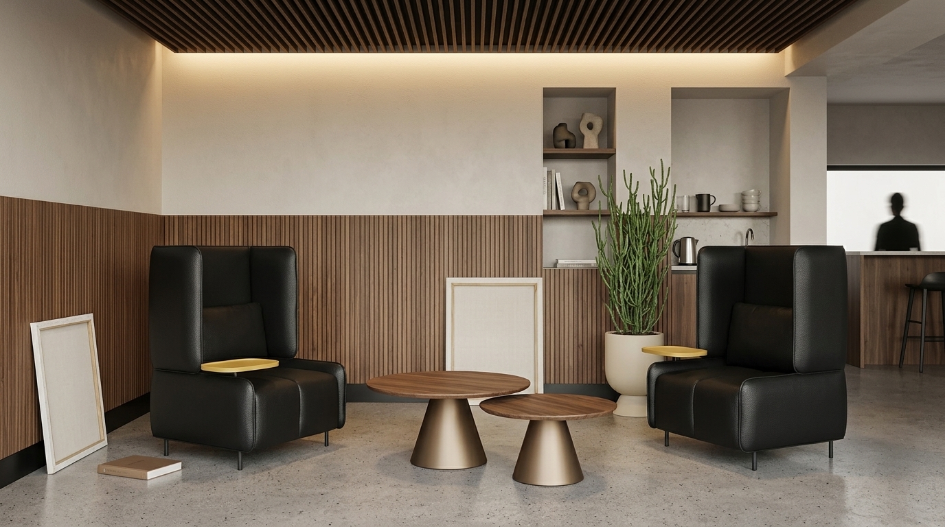 Pupa sofa ile bekleme alanı